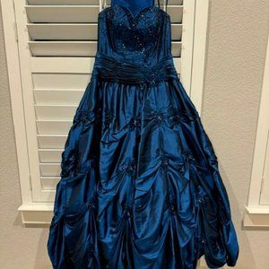 Juliet Long Ball Gown in royal blue